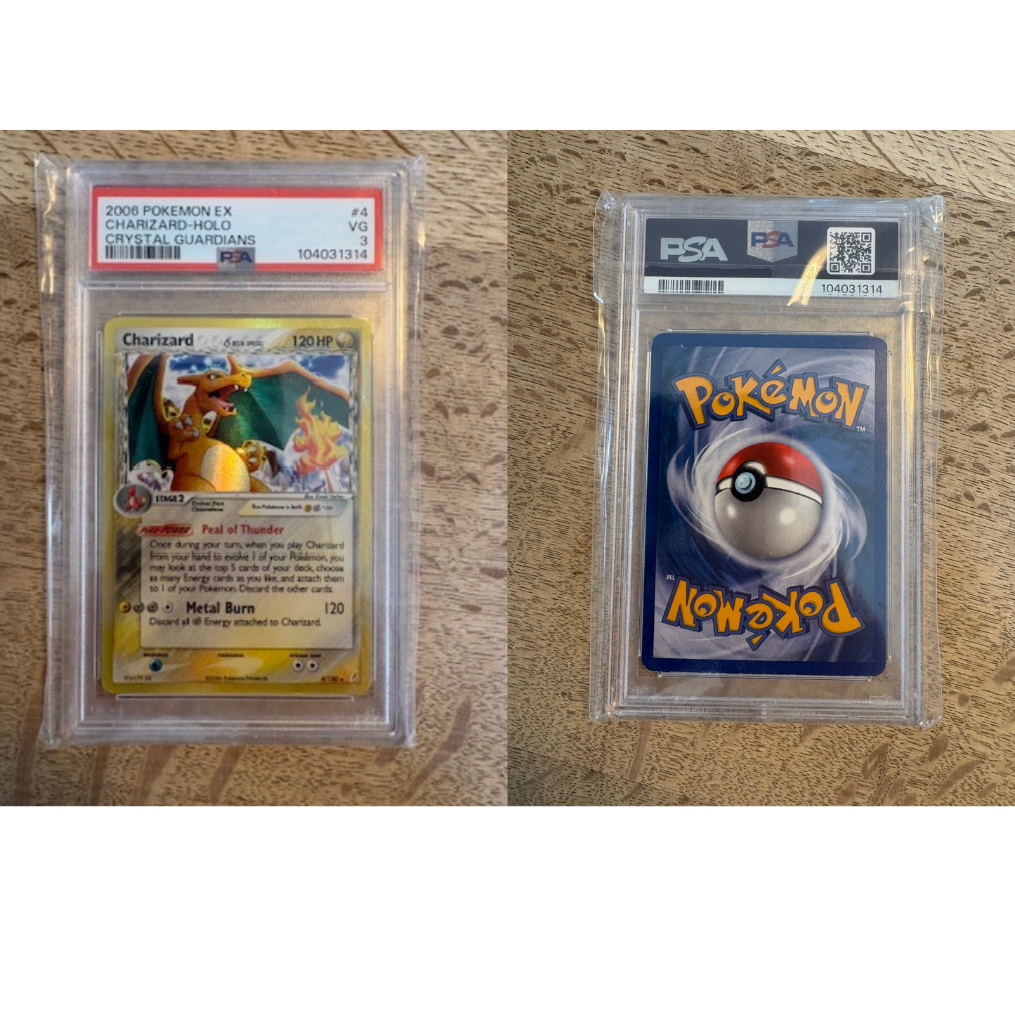 Crystal Guardians Charizard Holo - PSA 3