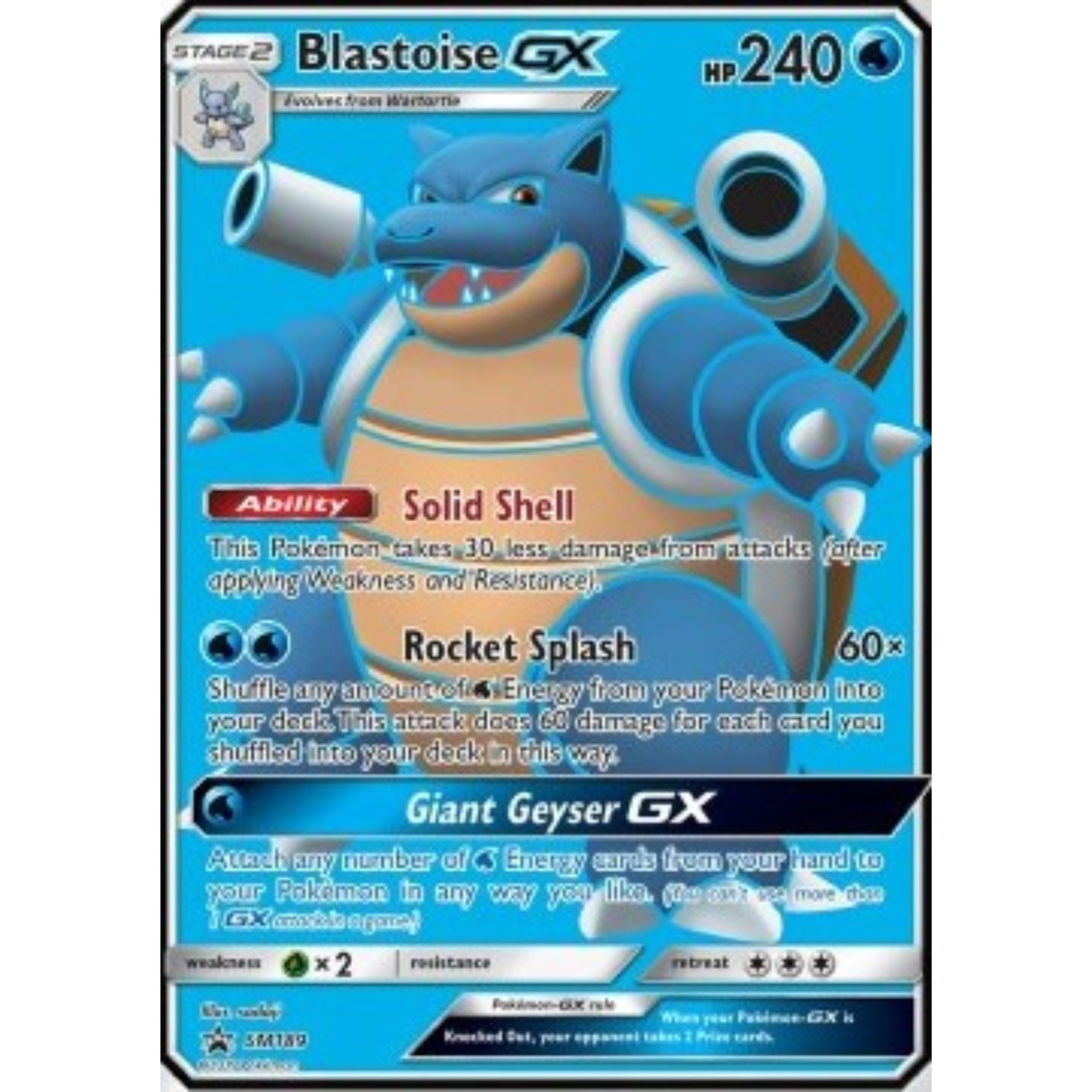 SM 189 - Blastoise GX. *Excellent*