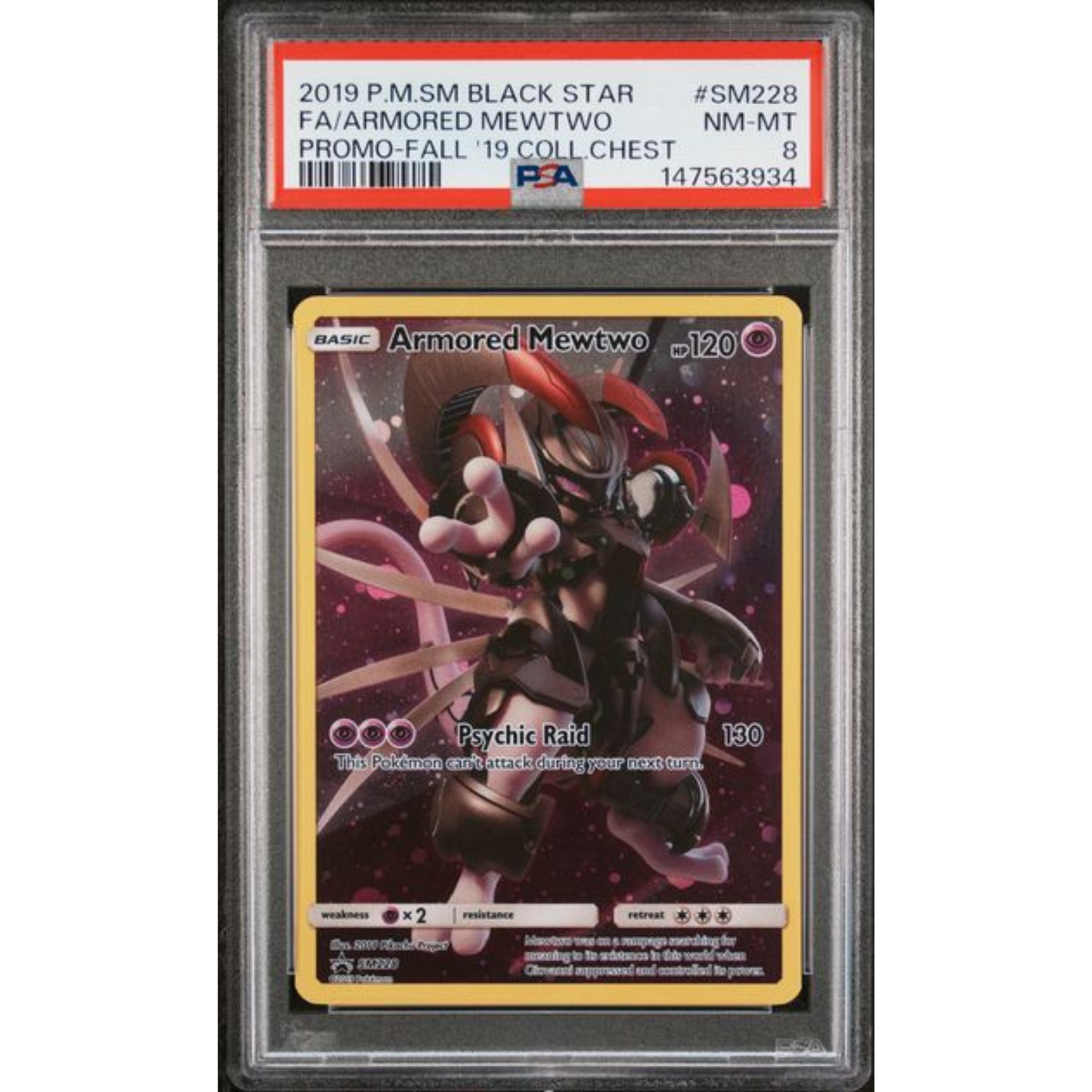 SM 228 - Armored Mewtwo PSA 8
