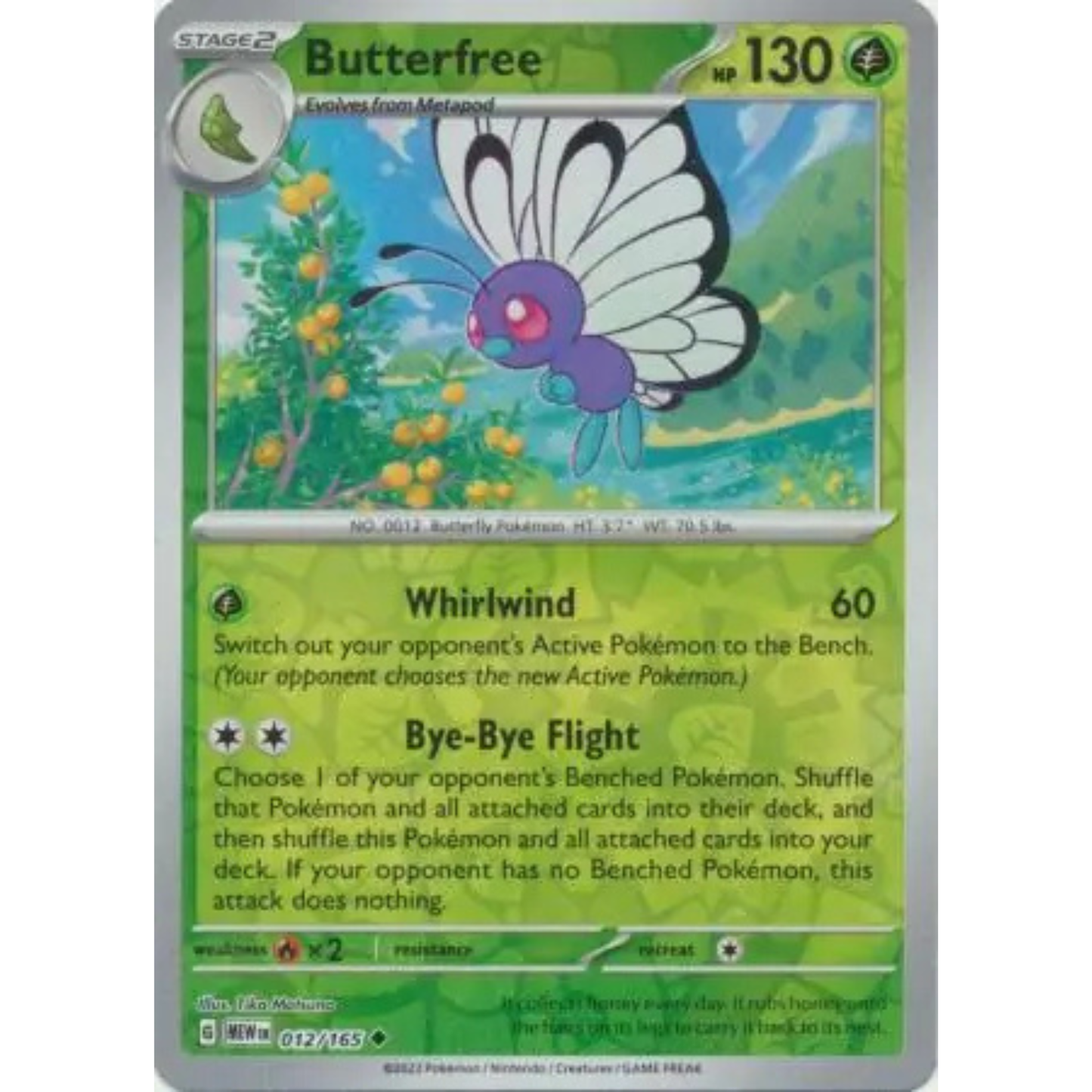 MEW 012 - Butterfree reverse holo