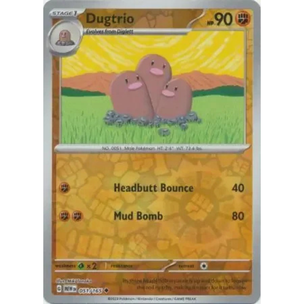 MEW 051 - Dugtrio Reverse