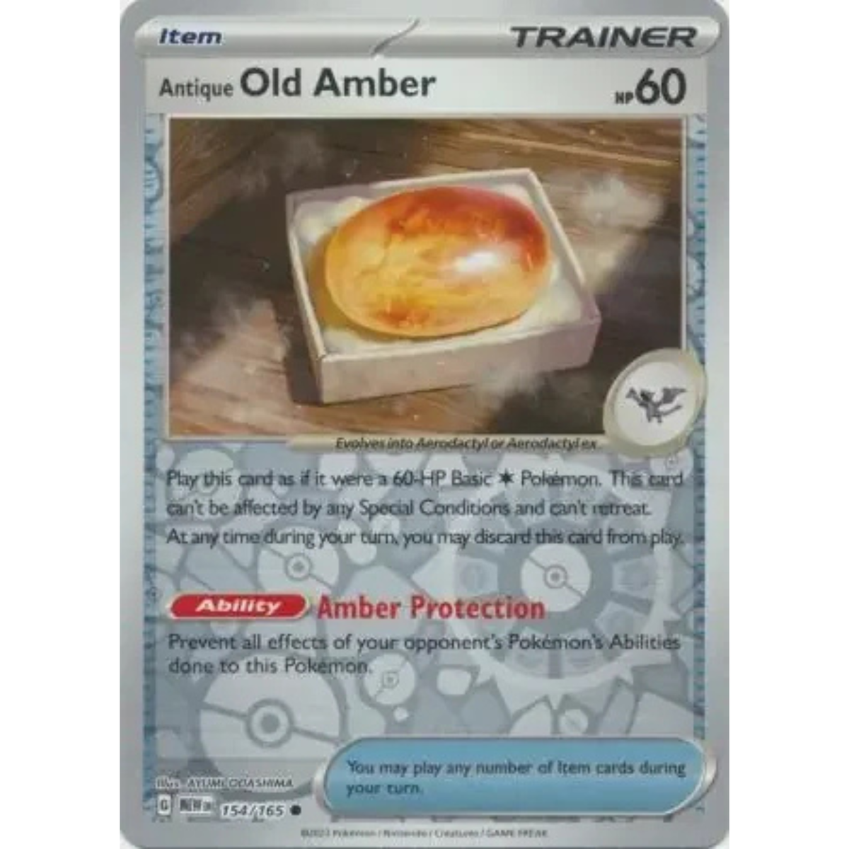 MEW 154 - Antique Old Amber Reverse