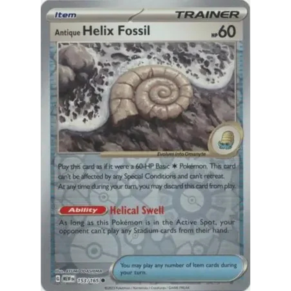 MEW 153 - Antique Helix Fossil Reverse