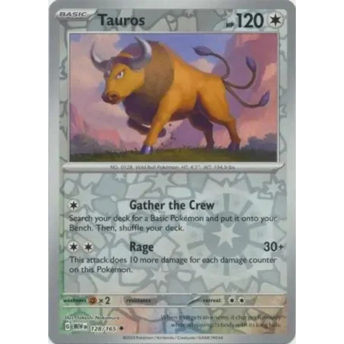 MEW 128 - Tauros Reverse