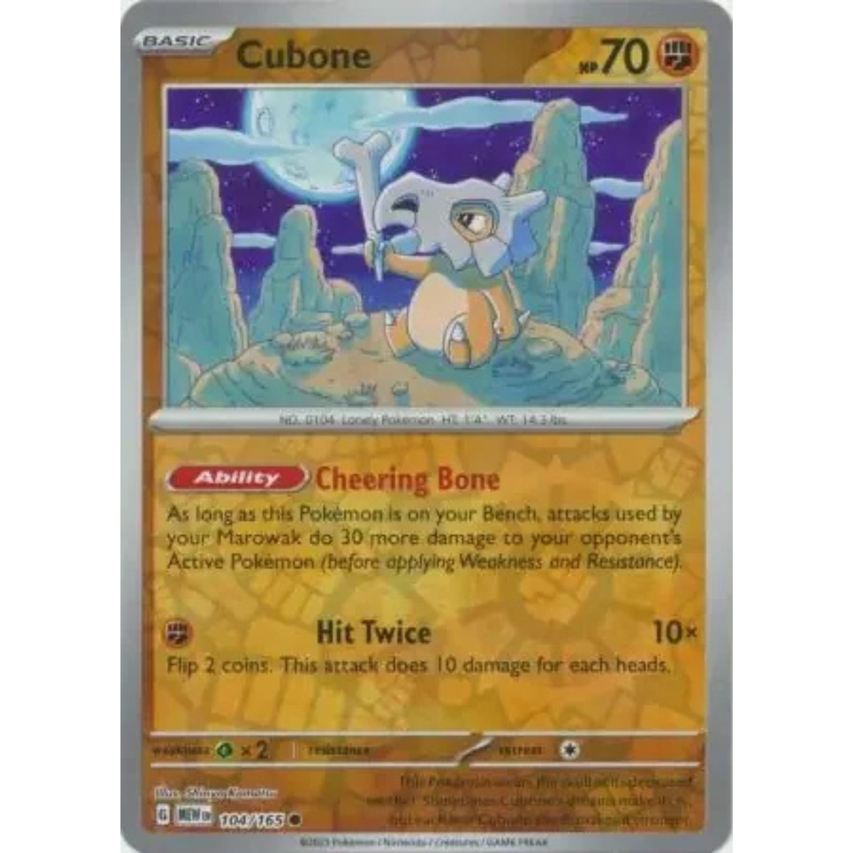 MEW 104 - Cubone Reverse