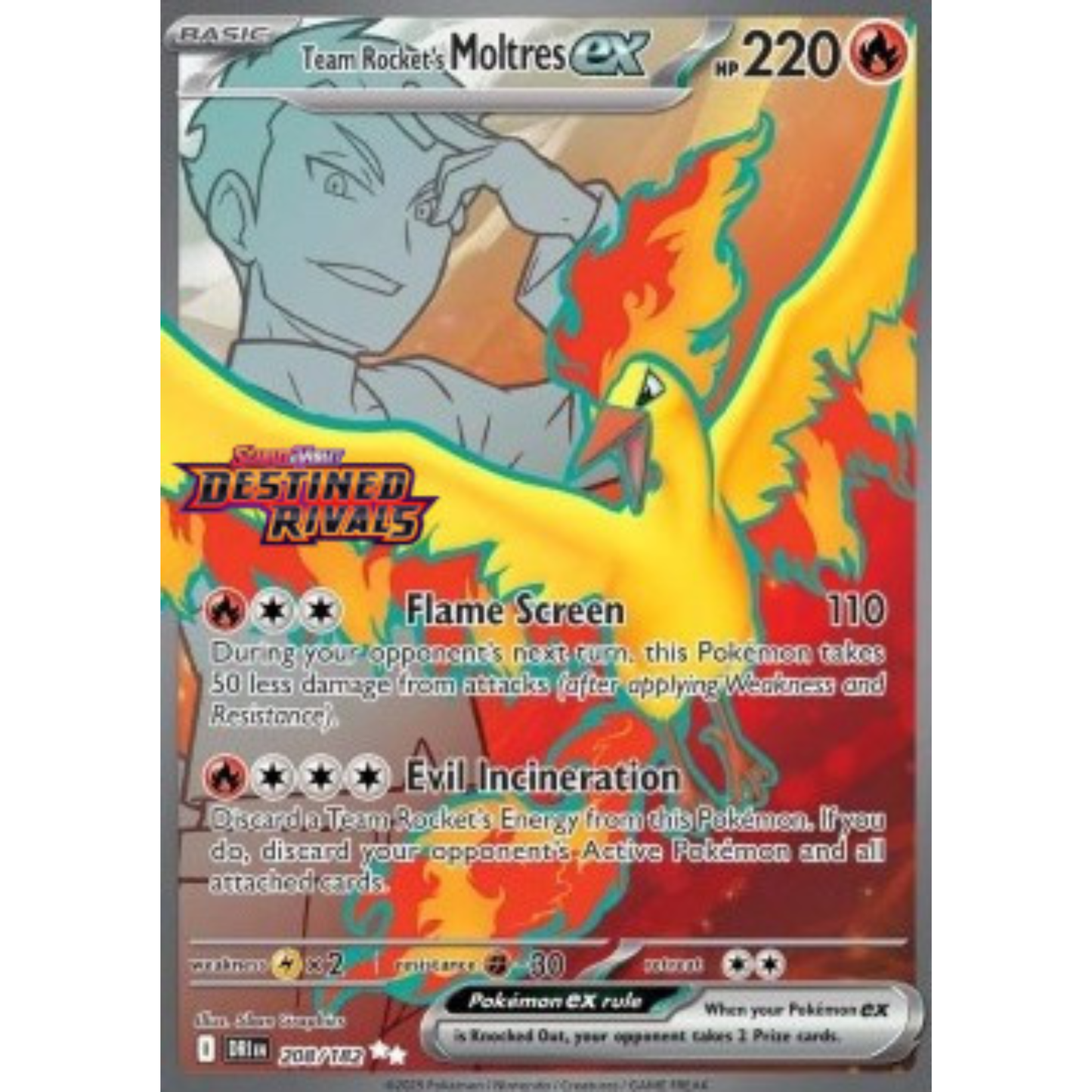 DRI 208 - Team Rocket's Moltres ex *STAMPED*