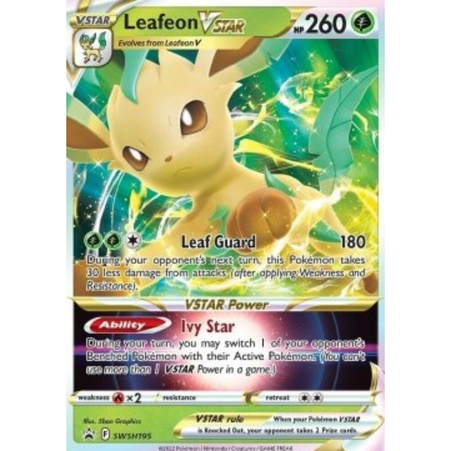 SWSH 195 - Leafeon VStar