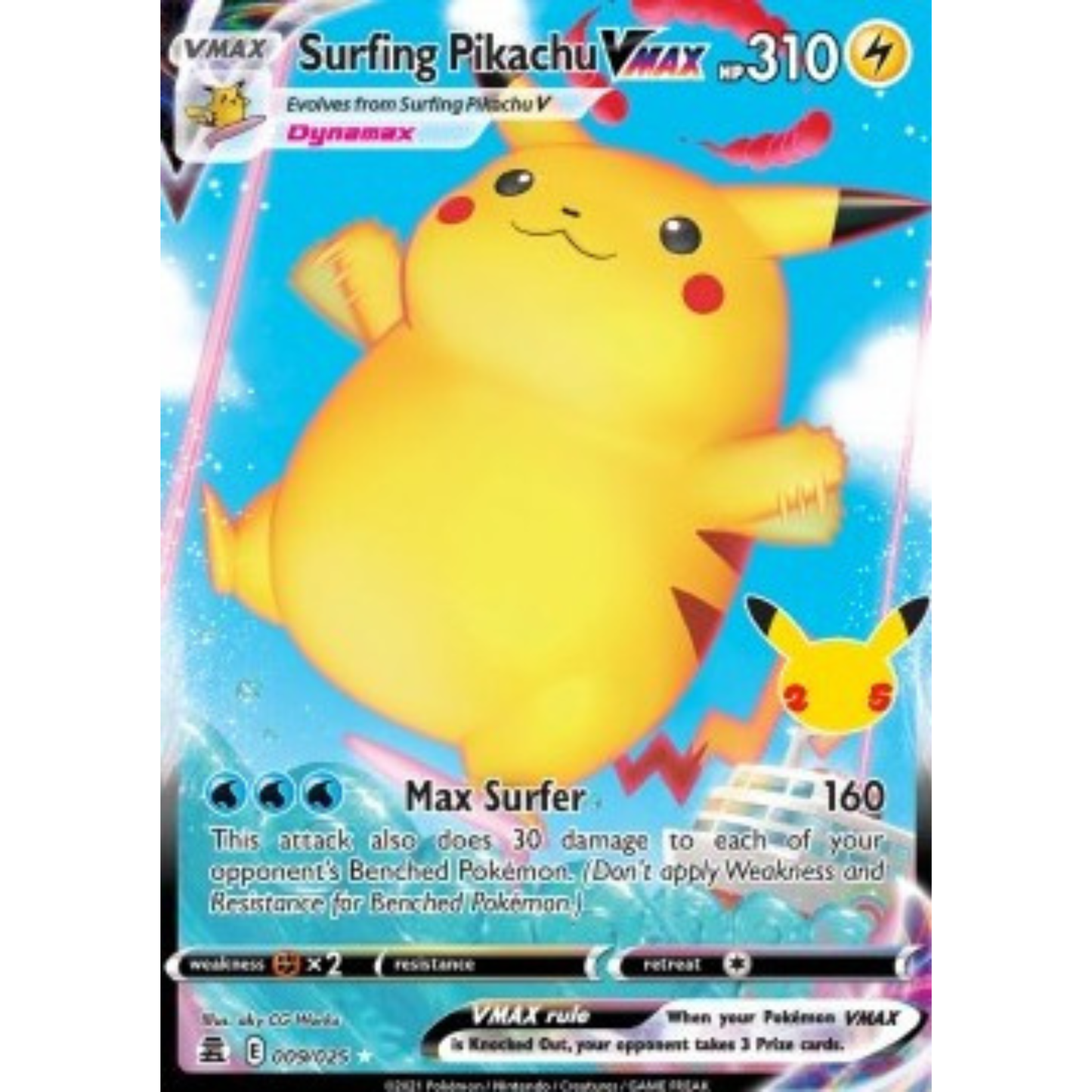 CEL 009 - Surfing Pikachu VMax