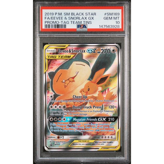 SM 169 - Eeevee & Snorlax PSA 10