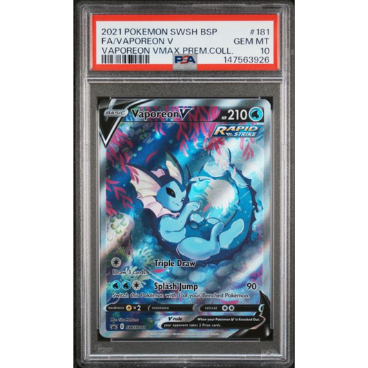 SWSH 181 - Vaporeon V PSA 10