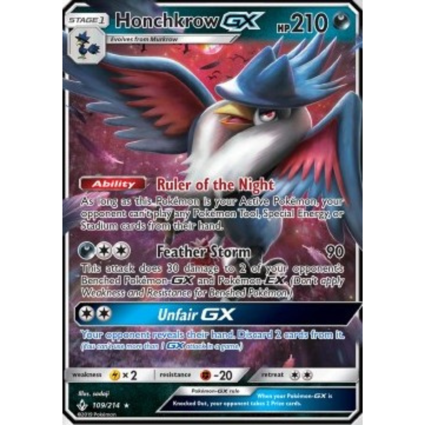 UNB 109 - Honchkrow GX