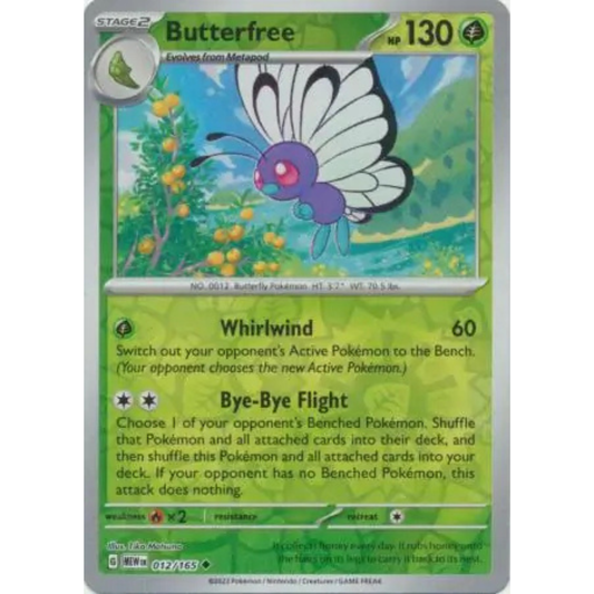 MEW 012 - Butterfree reverse holo