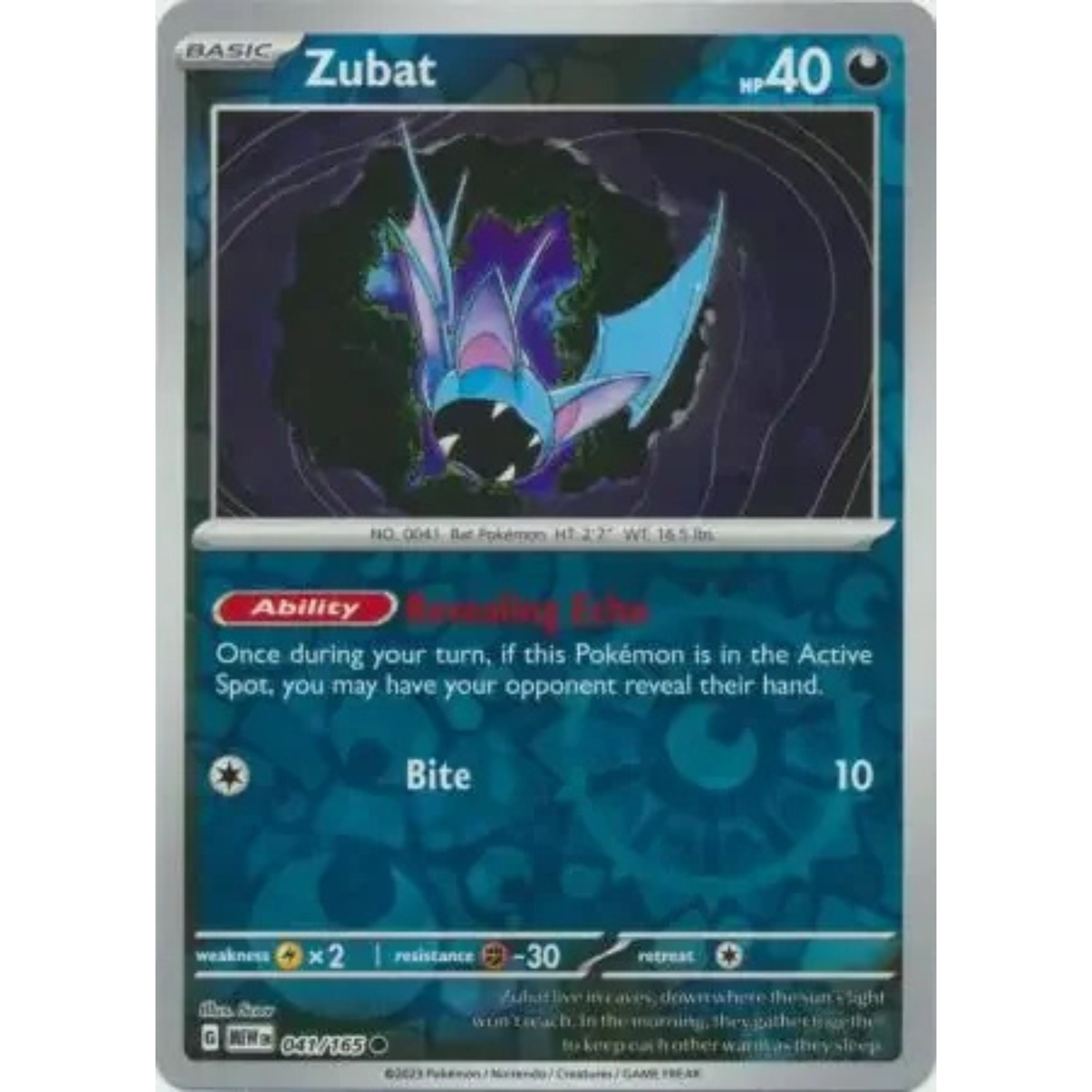 MEW 041 - Zubat Reverse