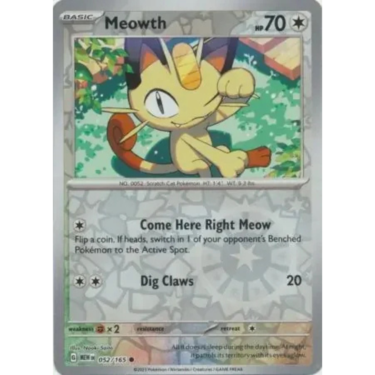 MEW 052 - Meowth Reverse