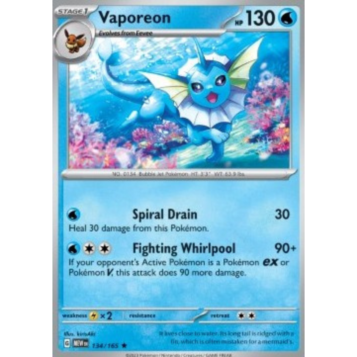 MEW 134 - Vaporeon Holo